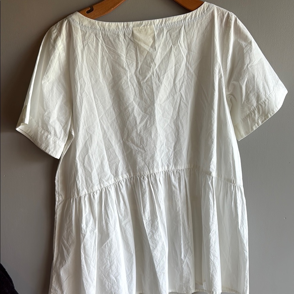 Maeve Ivory Peplum Short Sleeve Top - Picture 6 of 7